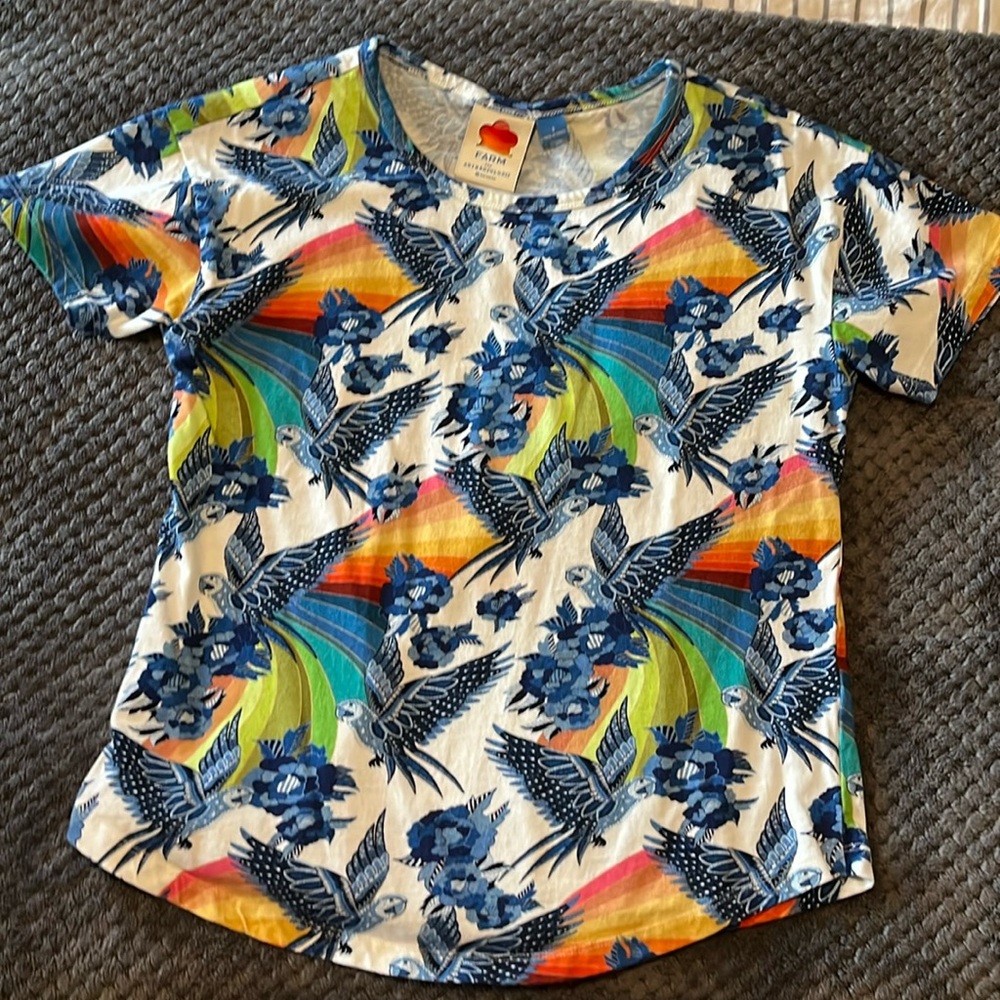 Farm Rio rainbow bird tee